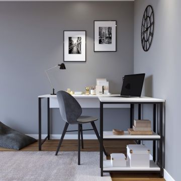 Birou Kocaeli - 210, Alb, 140x60x72 cm - Alb