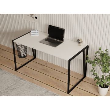 Birou Lara, Alb - Negru, 140x70x74 cm - Alb - Negru
