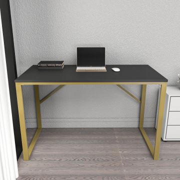 Birou Layton, Diverse culori, 120x60x74 cm - Auriu - Antracit