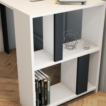 Birou Lima, Diverse culori, 120x60x75 cm - Alb - Antracit