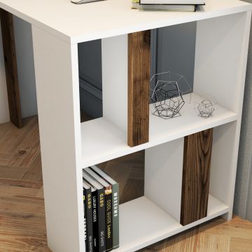 Birou Lima, Diverse culori, 120x60x75 cm - Alb - Nuc