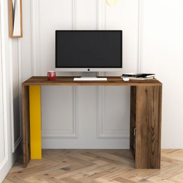 Birou Lima, Diverse culori, 120x60x75 cm - Nuc - Galben