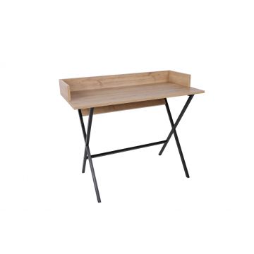 Birou Monaco, Stejar - Negru, 100x89x50 cm - Stejar - Negru