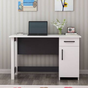 Birou natur, Diverse culori, 120x60x71 cm - Alb - Antracit