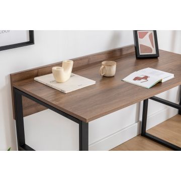 Birou Rana, Nuc - Negru, 112x60x79 cm - Nuc - Negru