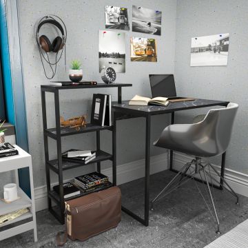 Birou Rino, Diverse culori, 133x60x77 cm - Negru