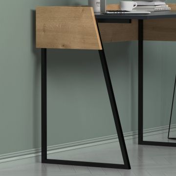 Birou Rone, Diverse culori, 104x57x78 cm - Antracit - Stejar