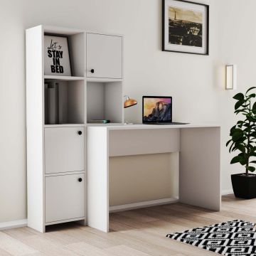 Birou Silence - 1990, Alb, 157x52x147 cm - Alb