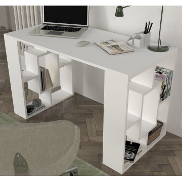 Birou Valancia, Alb, 120x60x74 cm - Alb