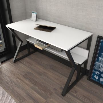Birou Wake, Negru - Alb, 120x60x73 cm - Negru - Alb