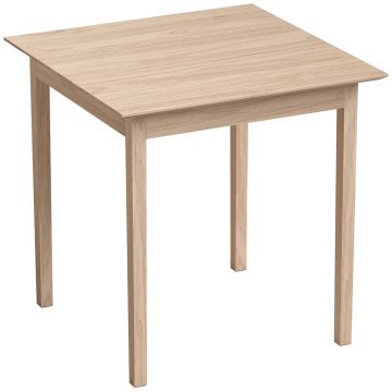 HOMCOM Masă bucătărie/sufragerie pătrată, design modern, 75 cm x 75 cm x 76 cm, lemn natural | Aosom Romania