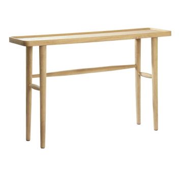 Masă consolă în culoare naturală din lemn de mango 30x120 cm Qiano – Light & Living
