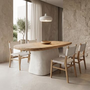Masa de dining, Herona, Pako, Alb 180x90x78 cm