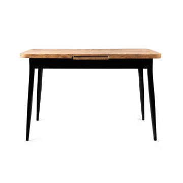 Masă dining extensibilă Ay - 1184, Pin atlantic, 120x70x75 cm - Natural