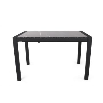Masă dining extensibilă Silva - 1012, Negru, 120x74x75 cm - Negru
