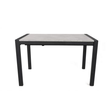 Masă dining extensibilă Silva - 1013, Mink - Negru, 120x74x75 cm - Bej - Negru