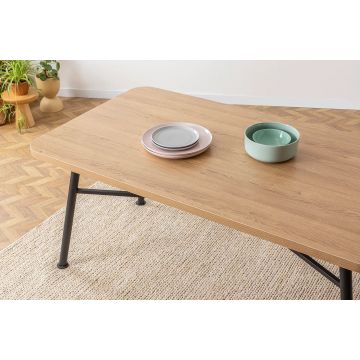 Masă dining Nala 90, Natur, 160x75x90 cm - Natural