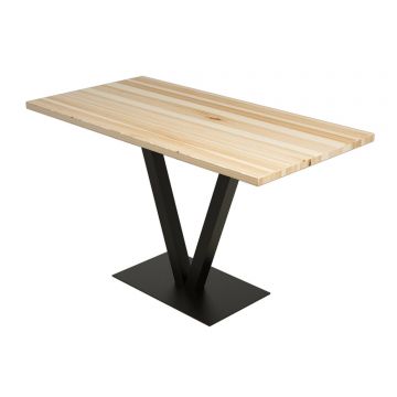 Masă dining Sun Table, Silverbirch - Negru, 130x66x77 cm - Negru