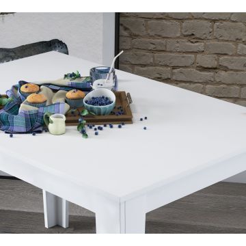 Masă dining T1 - 1533, Alb, 110x72x74 cm - Alb