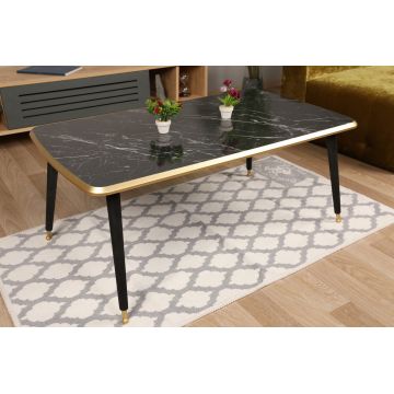Măsuță de cafea Antiqua, Gri - Negru, 100x60x42 cm - Gri - Negru