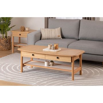 Măsuță de cafea Daisy, Natur - Lemn, 120x45x55 cm - Natural