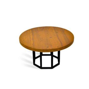 Măsuță de cafea Granvin, Nuc - Negru, Ø74x45 cm - Nuc - Negru
