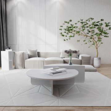 Măsuță de cafea Podium, Diverse culori, Diverse dimensiuni - Alb / 90x60x30 cm
