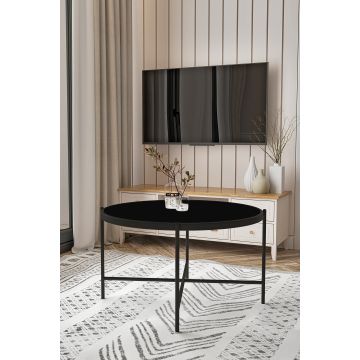 Măsuță de cafea Rotto, Diverse culori, 75x75x45 cm - Negru