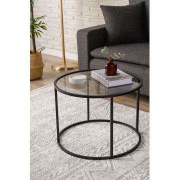 Măsuță de cafea Startis 60, Negru, 60x60x43 cm - Negru