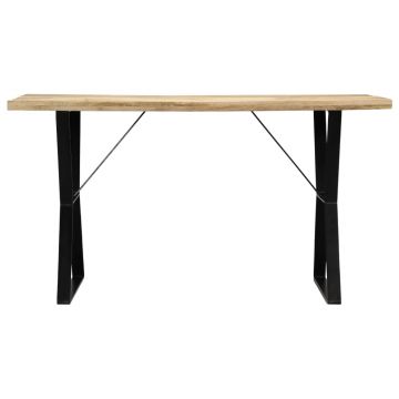 vidaXL Masă de bucătărie, 140 x 80 x 76 cm, lemn masiv de mango