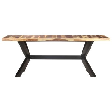 vidaXL Masă bucătărie, 200x100x75 cm, lemn masiv cu finisaj miere