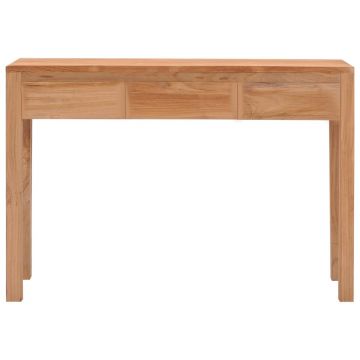 vidaXL Masă consolă, 110 x 35 x 75 cm, lemn masiv de tec