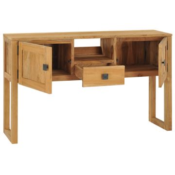 vidaXL Masă consolă, 120 x 32 x 75 cm, lemn masiv de tec