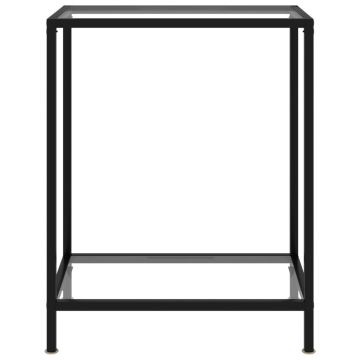 vidaXL Masă consolă, transparent, 60 x 35 x 75 cm, sticlă securizată