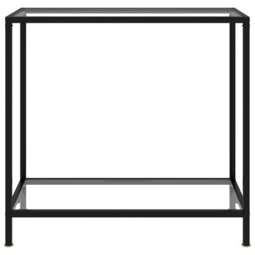 vidaXL Masă consolă, transparent, 80 x 35 x 75 cm, sticlă securizată