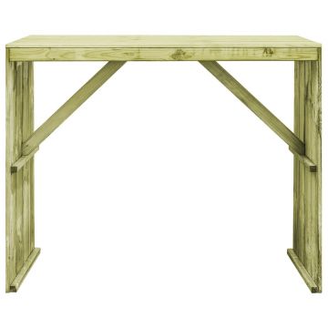 vidaXL Masă de bar, 130 x 60 x 110 cm, lemn de pin tratat