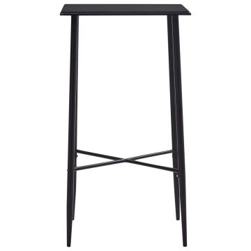 vidaXL Masă de bar, negru, 60 x 60 x 111 cm, MDF