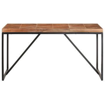 vidaXL Masă de bucătărie, 140x70x76 cm, lemn masiv acacia/mango