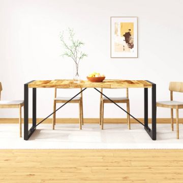 vidaXL Masă de bucătărie, lemn masiv de mango nefinisat, 180 cm